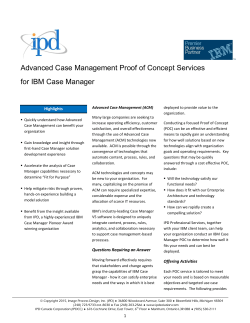 Advanced Case Management Proof of Concept Services for IBM