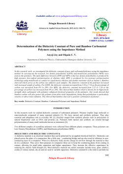 Determination of the Dielectric Constant of Pure and