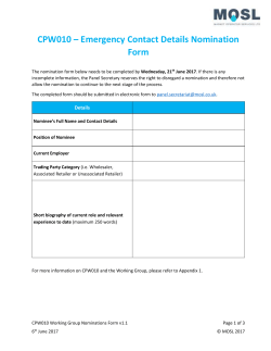 CPW010 Nominations Form