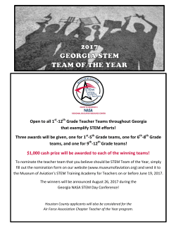 Open to all 1 -12 Grade Teacher Teams throughout Georgia that