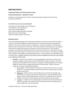 meeting notes - Montgomery Parks