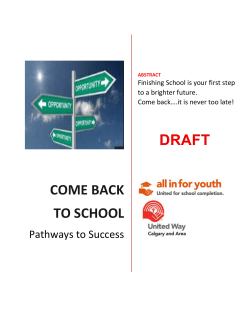 It`s Never Too Late Come Back to School Guide 2015