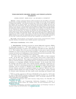 TIME-DISCRETE HIGHER ORDER ALE FORMULATIONS