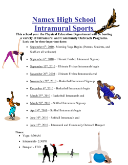 Bloomfield High School Intramural Sports