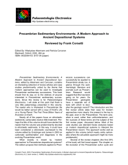 Precambrian Sedimentary Environments: A Modern Approach to