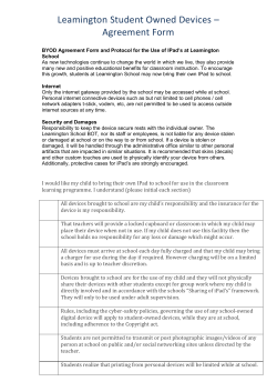 iPad User agreement - BYOi