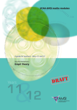 Graph theory - Australian Mathematical Sciences Institute