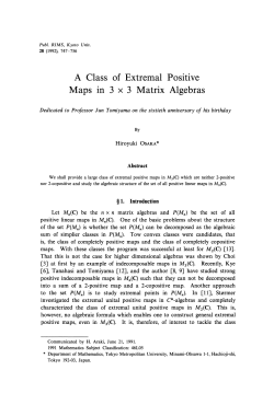 A Class of Extremal Positive Maps in 3 x 3 Matrix Algebras