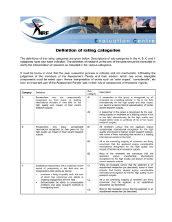 NRF Definitions of Rating Categories