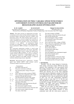 optimization of pmsg variable speed wind energy conversion system