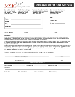 Application for Pass-No Pass