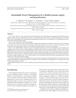 Sustainable Forest Management in a Mediterranean region: social