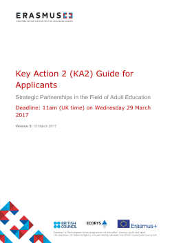 Key Action 2 (KA2) Guide for Applicants