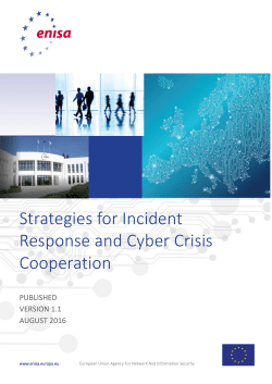 Strategies for Incident Response and Cyber Crisis Cooperation