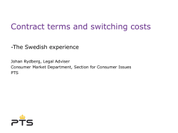Contract terms and switching costs