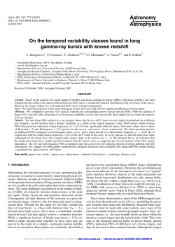 On the temporal variability classes found in long gamma