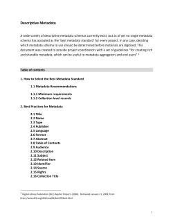 IMLS DCC Collection Description Metadata