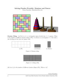 Solving Puzzles Provably: Dominos and Towers
