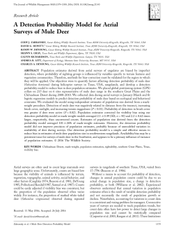 A detection probability model for aerial surveys of mule deer