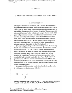 A Proof-theoretic approach to entailment