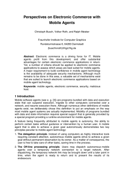 Perspectives on Electronic Commerce with Mobile Agents