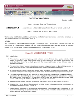 Addendum 1.1 - Canada Lands Survey System