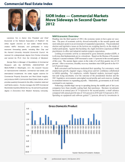 Commercial Markets Move Sideways in Second Quarter 2012