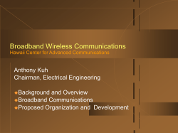 Broadband Wireless Communications Hawaiian Advanced Center