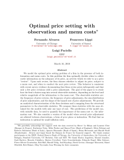 Optimal price setting with observation and menu costs