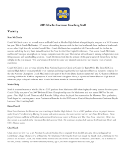 2015 Moeller Lacrosse Coaching Staff
