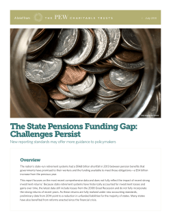 The State Pensions Funding Gap: Challenges Persist