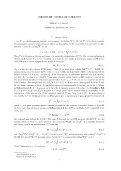 PERIODS OF DOUBLE EPW-SEXTICS 0. Introduction Let V be a 6