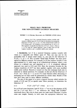 Small ball problems for non-centered Gaussian measures.