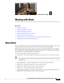 How To Configure Alert Actions, page 8-9