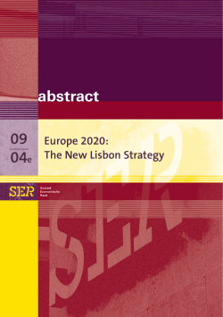 Europe 2020: The New Lisbon Strategy - Sociaal