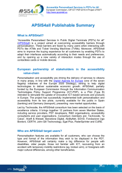 Publishable Summary