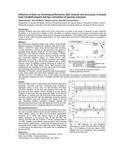 Influence of time on throwing performance (ball velocity and