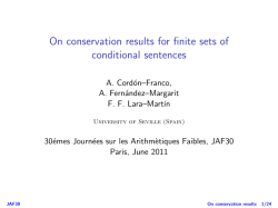 On conservation results for finite sets of conditional sentences