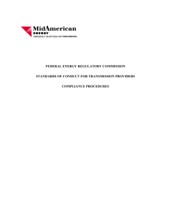 federal energy regulatory commission standards of conduct for