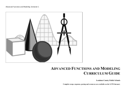 Advanced Functions and Modeling Semester Overview