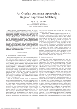 An Overlay Automata Approach to Regular Expression