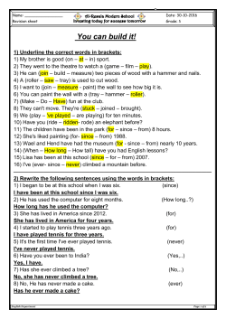 1) Underline the correct words in brackets - RMS-G5