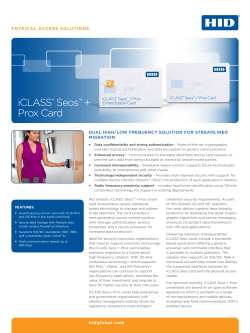 iCLASS Seos and Prox Card Datasheet