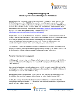 The Impact of Dropping Out - Massachusetts Department of