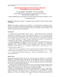 Identity-based Signature Proven Secure Under