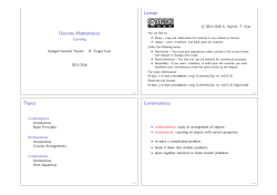 Discrete Mathematics License Topics Combinatorics