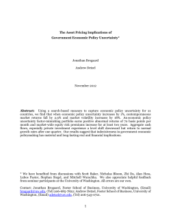 The Asset Pricing Implications of Government Economic Policy