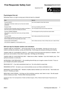 First responder safety card