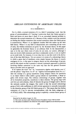 ABELIAN EXTENSIONS OF ARBITRARY FIELDS