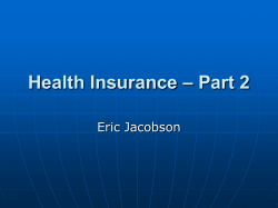 Health Insurance &ndash; Part 2